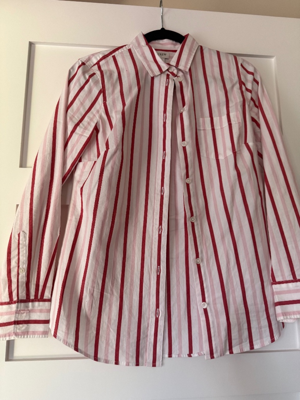 Pink and Red Striped Button Down